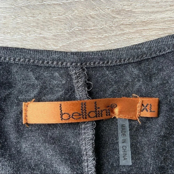 Belldini Gold Neckline Accents Cold Shoulder  Tunic Blouse - Picture 5 of 12